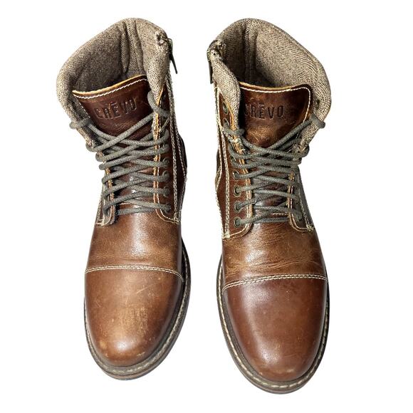 Crevo Camden 226 Men's Brown Leather Work Boots Chestnut US Size 9.5 - Picture 2 of 9